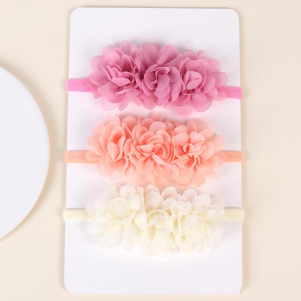 Baby Gear - 3 stuks chiffon bloem hoofdbanden voor