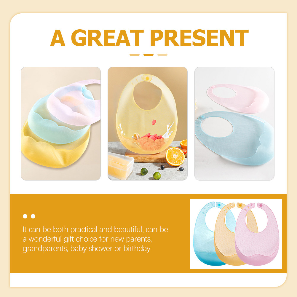 3 siliconen slabben voor baby' - Waterproof Baby Bibs Silicone recensie en prijs